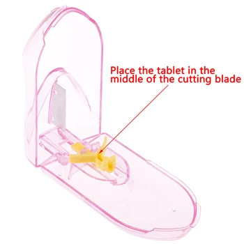 

Medicine Pill Holder Hot Sale New Divide Storage Compartment Box Case Tablet Cutter Splitter Random Color New