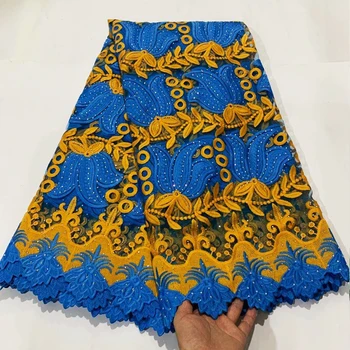 

Newest hot Selling French Lace Wholesale Price High Quality African Tulle cord Lace Net Embroidered Lace Fabric for praty