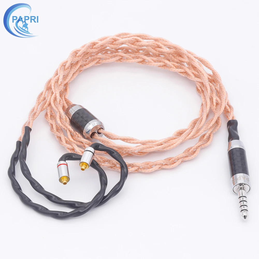 PAPRI GSX 01 7N 2 5 3 5stereoscopic 4 4 balance OCC Copper Balanced Earphone Cable For Most MMCX 0 78mm Headphone Upgrade Cables