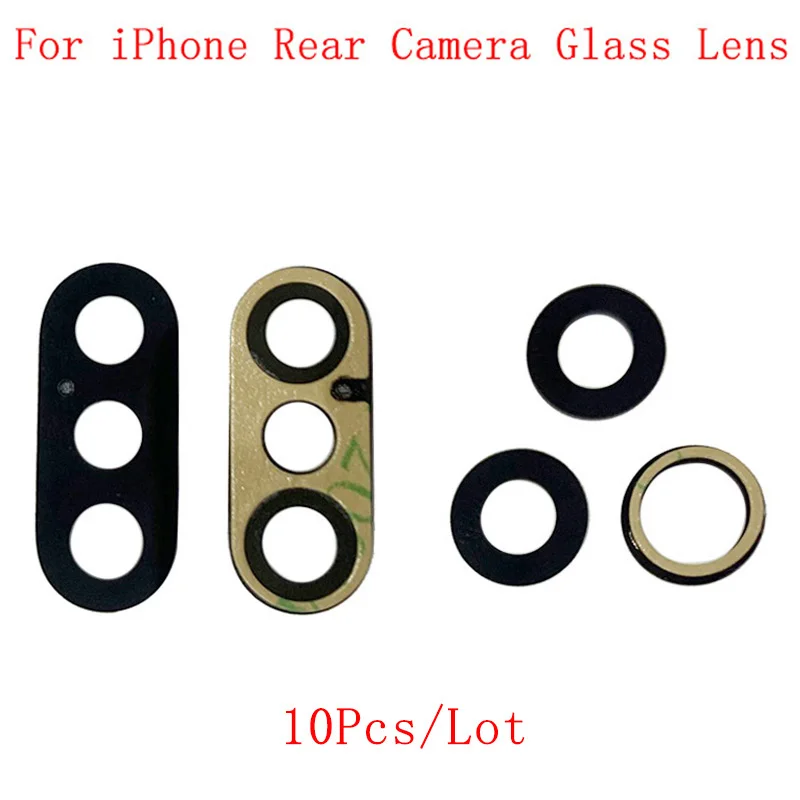 

10Pcs Original Back Rear Camera Lens Glass For iPhone X XS XS Max XR 11 11Pro 11Pro Max 12 Camera Glass Lens Repair Parts