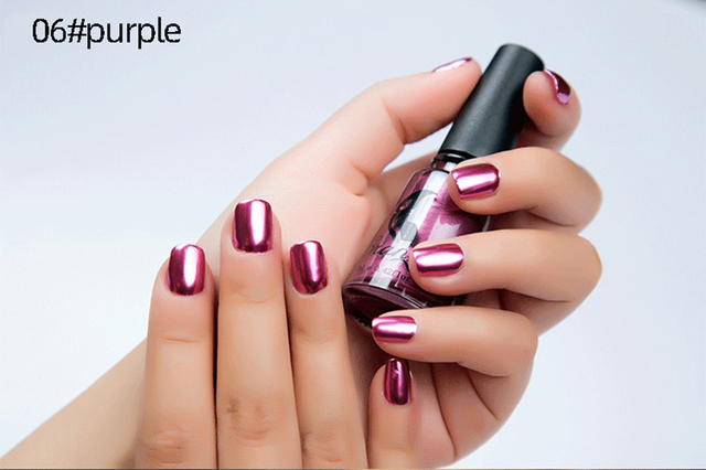 14 Colors Mirror nail Sexy Metallics Nail Polish Soak Off Nail Art For Women Girl beauty Makeup Tool Semi Permanent Varnish