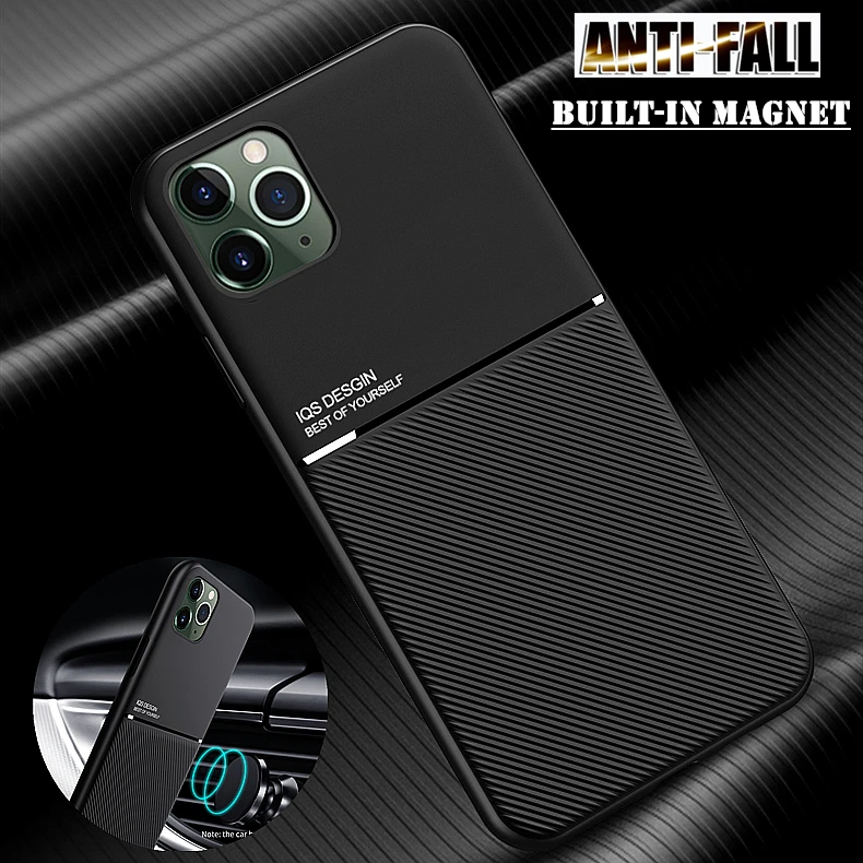 Coque para iPhone 11 12 Pro XS Max Mini 8 7 6S 6 Plus XR X 5S 5 imán Anti Shock TPU cubierta de la caja para Apple iPhone SE 2020