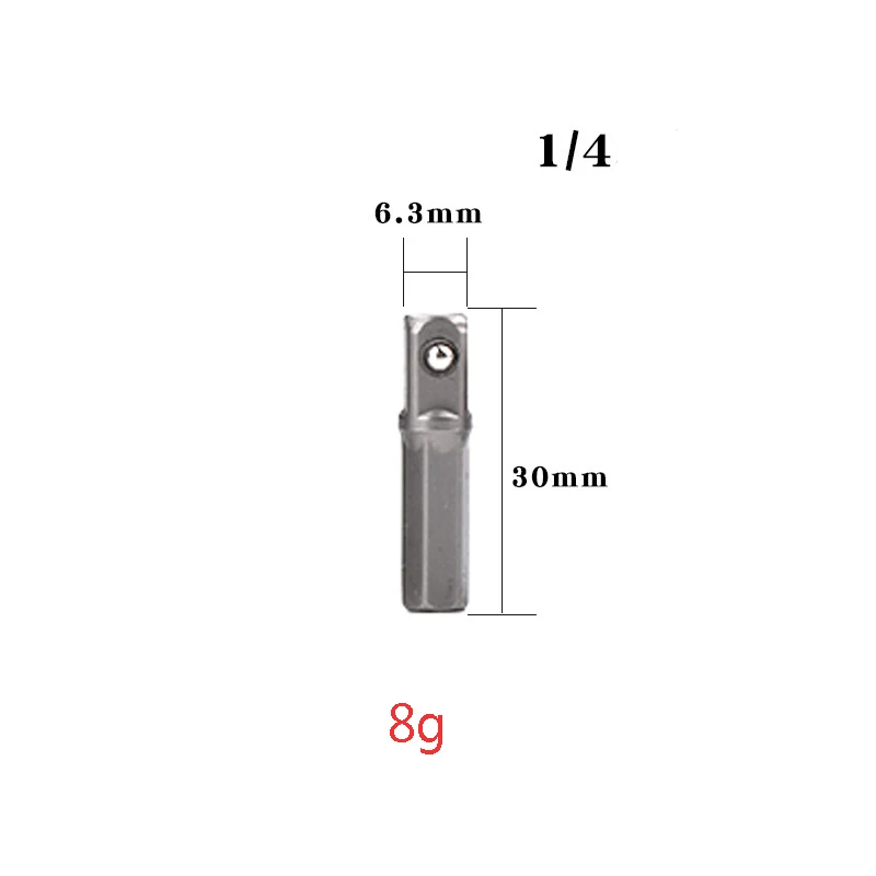 1pc 4pcs Drill Socket Adapter for Impact Driver w/ Hex Shank to Square Socket Drill Bits Bar Extension 1/4