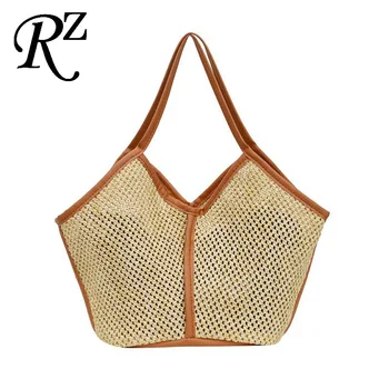 

Woven bag Casual Straw Crossbody Bag Bohemia Girls Handbag Simple bags for women 2020 Summer Rattan Bag Open shoulder bags