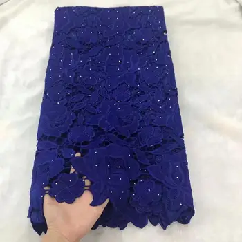 

Royal Blue Top Class Neat embroidery Guipure lace Very soft African cord fabric Nigerian Ghana Dubai celebration sewing gown