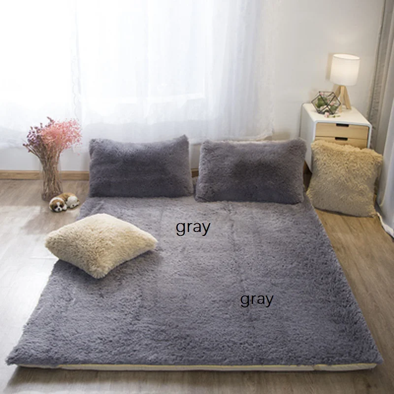 Foldable Mattress in Winter Coral Fleece Comfortable Fabrics Warm in Winter Foldable Mats King Queen Twin Full Size Bed Product