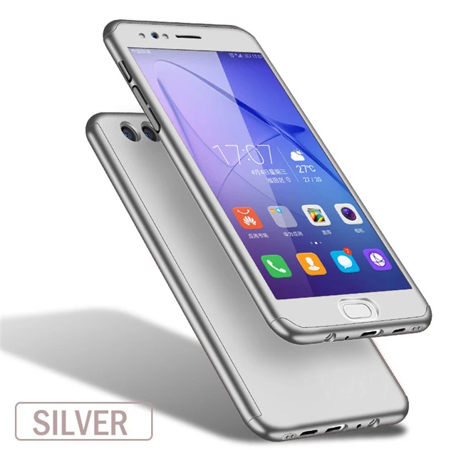 360 полный защитный чехол для телефона huawei mate 20 10 Lite Pro 20x P Smart Y9 чехол для huawei P9 P20 Lite P10 Plus чехол - Цвет: Silver