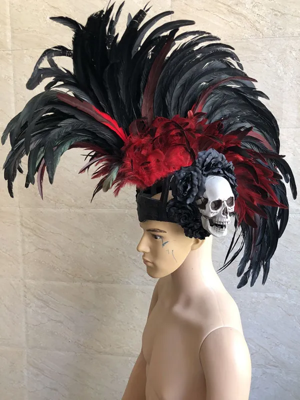 Короче спереди и длиннее сзади) spettacolo di danza copricapo di piume di Аксессуары di abbigliamento в интернет-магазине La FESTA ла Maschera IL праздник Пасхи шляпа на Хеллоуин