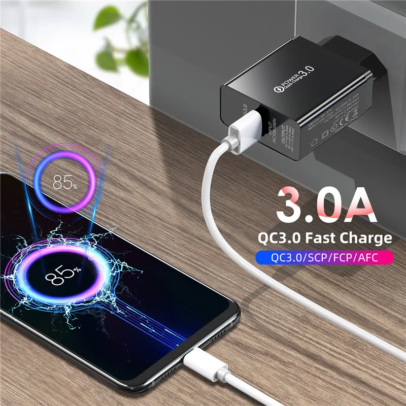 GTWIN Quick Charge 3,0 18 Вт QC 3,0 быстрое зарядное устройство USB портативное зарядное устройство для мобильного телефона iPhone 11 samsung Xiaomi huawei