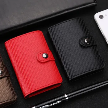 

Men Credit Card Holder Business Id Card Case Automatic Rfid Card Holder Aluminium Bank Card Wallet Anti-theft Women Purse