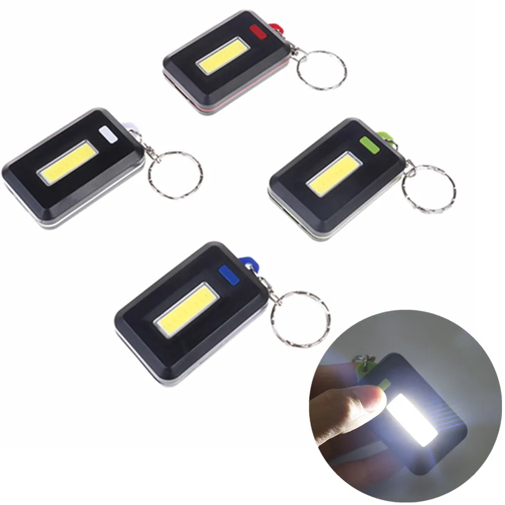 Mini LED Flashlight Keychain Portable Keyring Light Torch Key Chain 3 Modes Emergency Camping Lamp Backpack Light