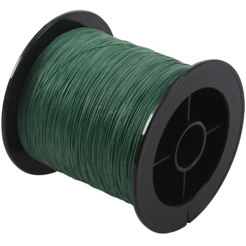 Top quality 4 strand 300m/330yard ink stick green PE braided fishing line