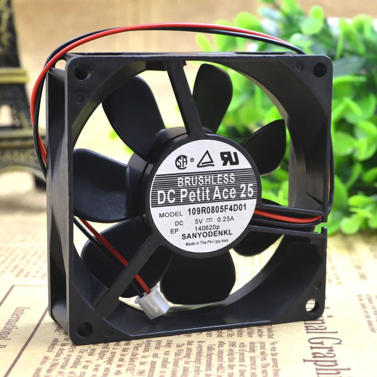 Для Sanyo 80255V 0.25A 109R0805F4D01 8 см 3 он-лайн Вентилятор охлаждения с двумя подшипниками
