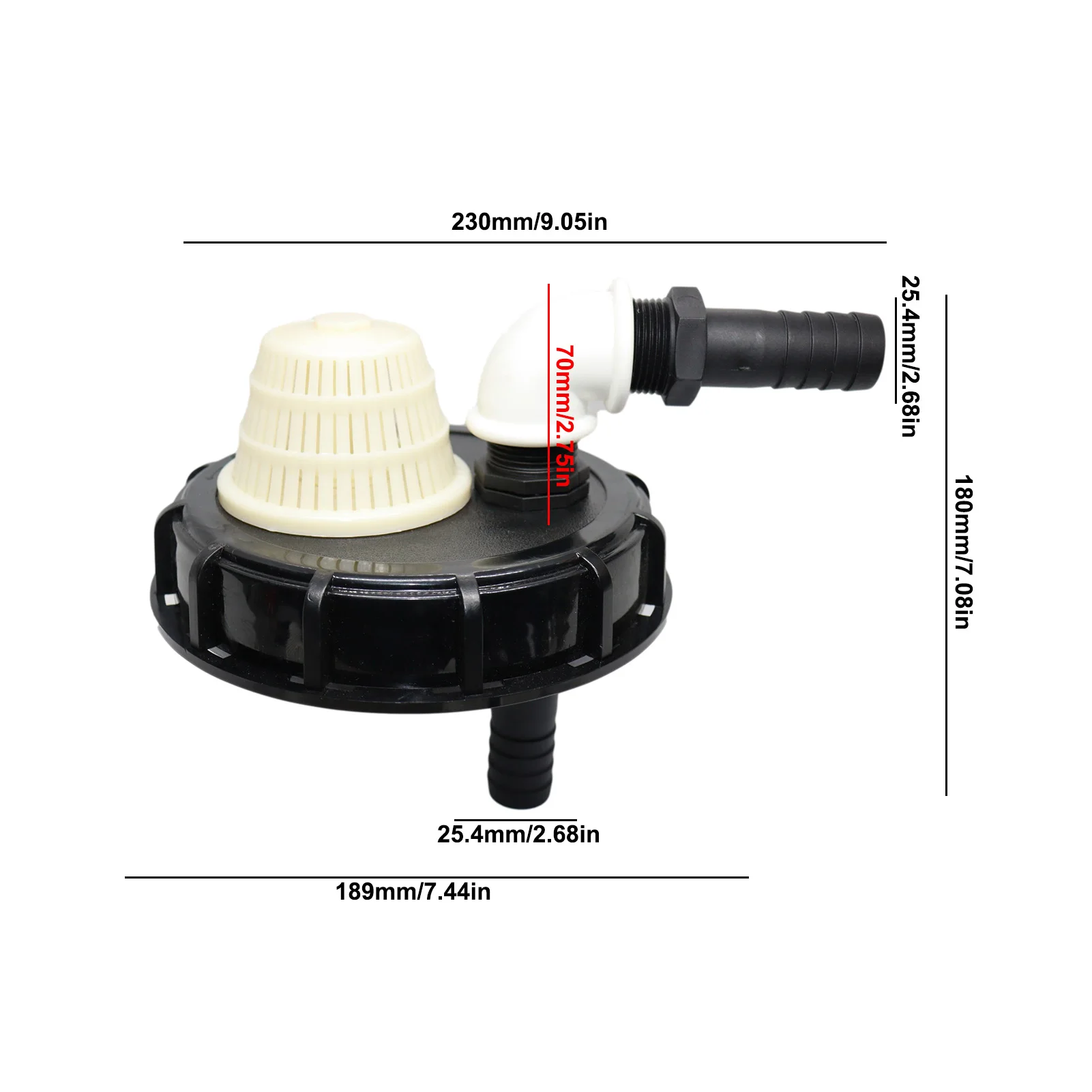 IBC Tank Lid Coarse Threaded Cap Adapter Connector IBC Ton Barrel Accessories Ton Barrel Cover 25mm 32mm Chemical Barrel Cover