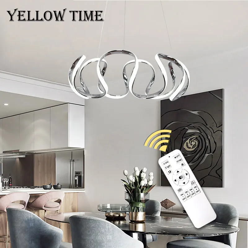 Modern LED Chandelier Lighting Home Hanging Lamp For Living room Dining Kitchen Gold&ampGray Ceiling Light Fixtures | Освещение