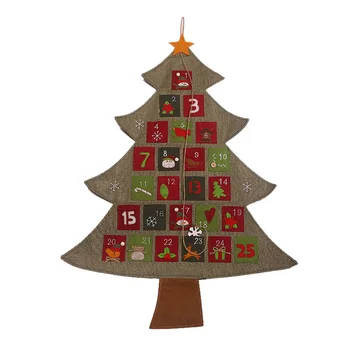 

Christmas Tree Calendar Decoration Linen Creative Home Decoration Accessories Christmas Tree Decoration For Home Christmas Gift