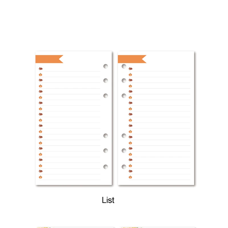 TODO List Fromthenon винтажный цветной наполнитель в виде тыквы для Lovedoki Binder notebook A5a6 планировщик пополняемый школьные принадлежности корейские канцелярские принадлежности - Цвет: TODO List