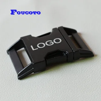 

200pcs engrave logo ID metal hardware buckle side clasp buckle for dog collar belt buckle paracord bag DIY sewing accessories