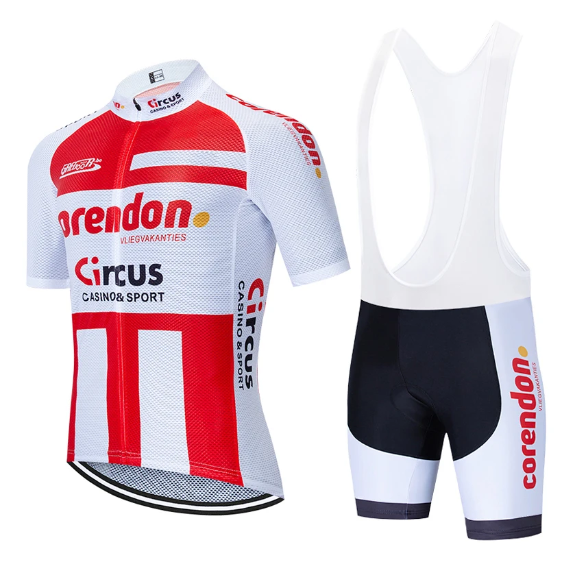 Команда 2020 белая велосипедная Джерси corendon 20D короткая одежда мужская летняя