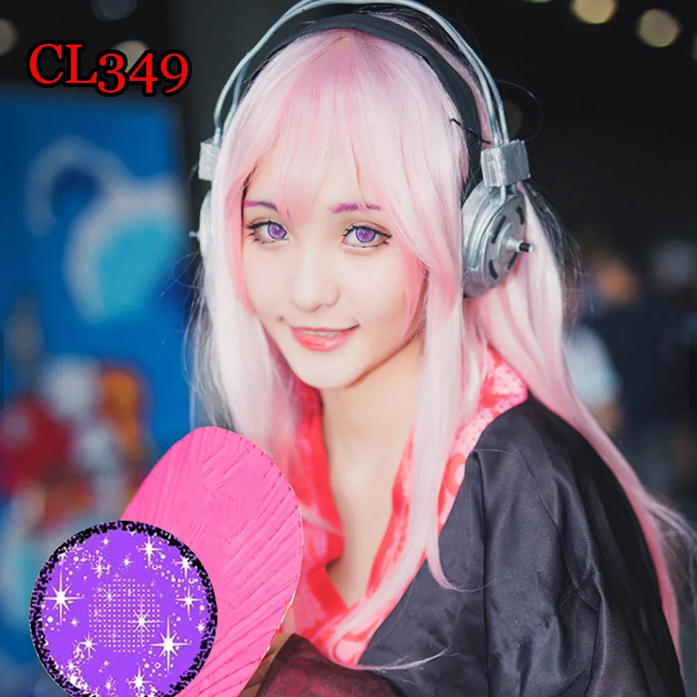 

Cosplay Eye Halloween Beauty Pupil Contact Lens For Colorful Eyes Cosmetic Style Party Girl Eyewear Yearly CL349 summer star