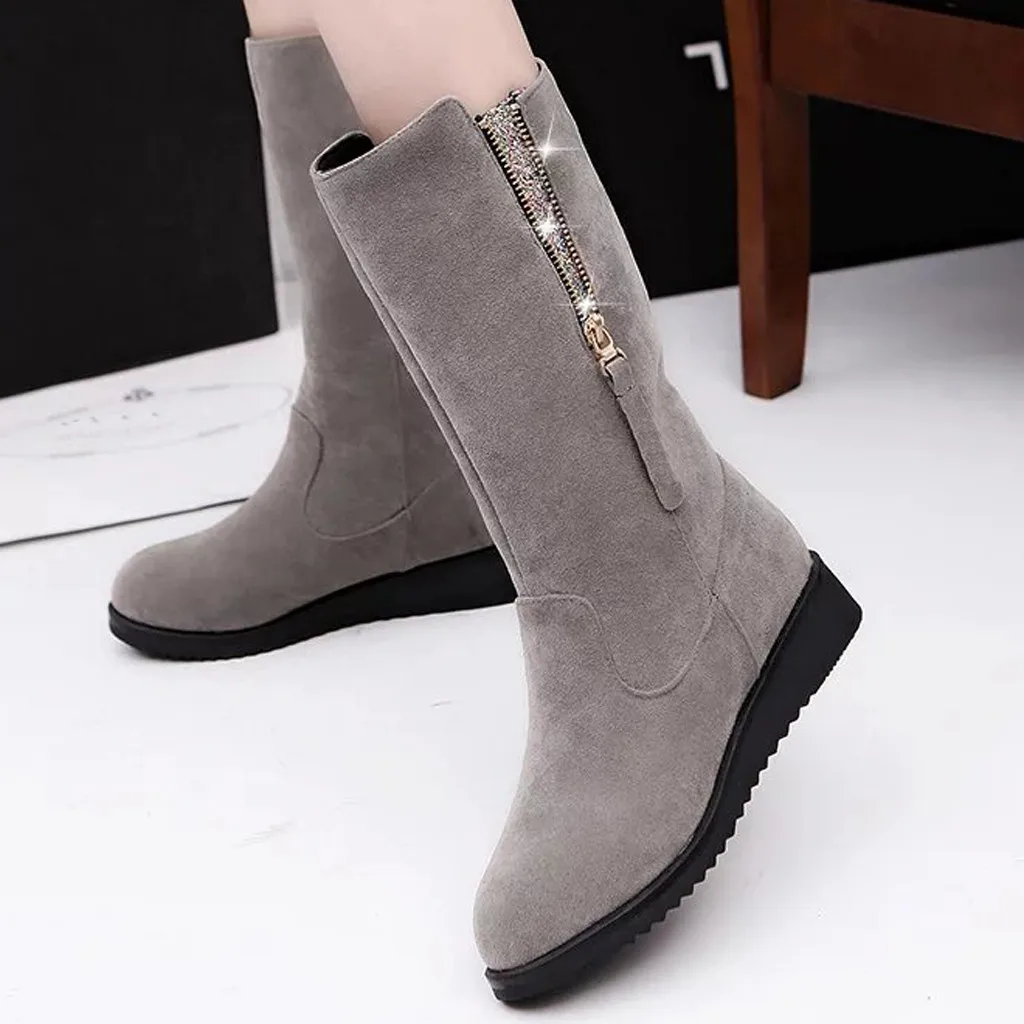 2019 г. Зимняя теплая зимняя обувь модные женские ботинки бархатные сапоги до