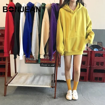 

Yellow Hoodie Woman Purple White Black Green Gray Blue Sweatshirts Ladies Autumn Winter Women Hoodies Z328