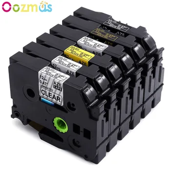 

6 Pack Compatible TZe Color Tape 1/2 Inch 12mm 0.47 Laminated Label Maker Tapes for Brother TZ131 TZ231 TZ631 TZ931 TZ334 TZ335