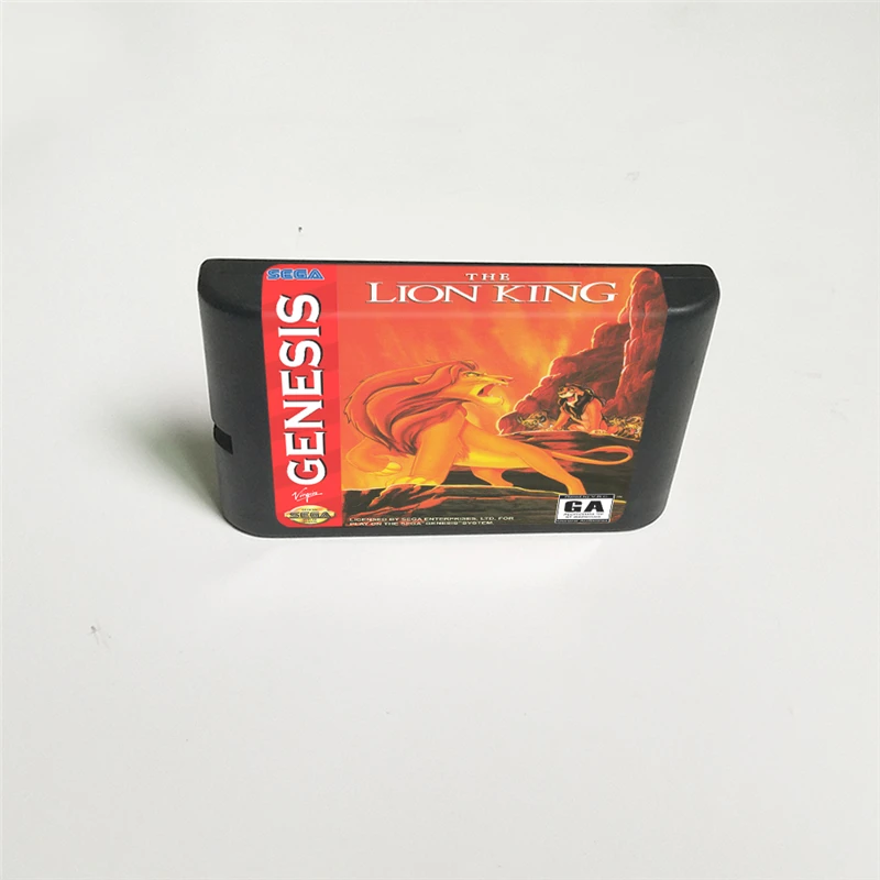 Лев Король-крышка США с розничной коробкой 16 бит MD игровая карта для Sega megadrive Genesis игровая консоль