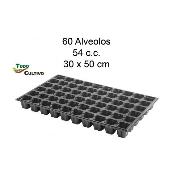 Bandeja Semillero 60 Alveolos (25U) - Green Time Distribuciones