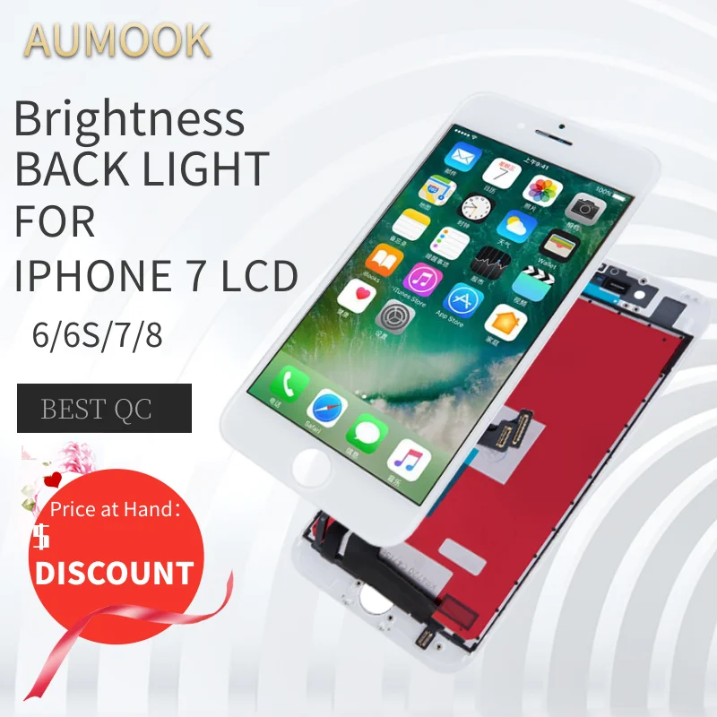 ЖК дисплей для IPhone 7 сенсорный экран с рамкой дигитайзер в сборе iphone 6 6s 8 6plus Замена