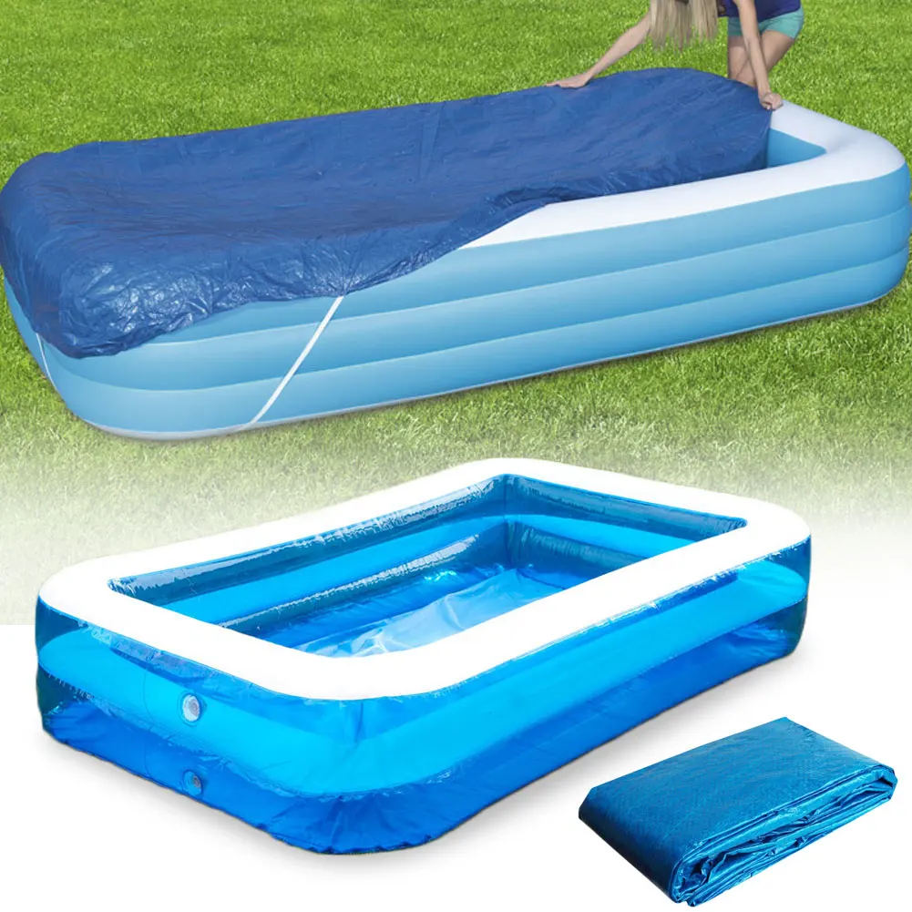 Rectangular Pool Cover Cloth PE Tarpaulin Large Size Swimming Pool Heat