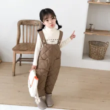 Детские комбинезоны; Детский комбинезон; зимние теплые штаны для маленьких мальчиков и девочек; комбинезон; зимние брюки; одежда; коллекция года; Salopette Enfant