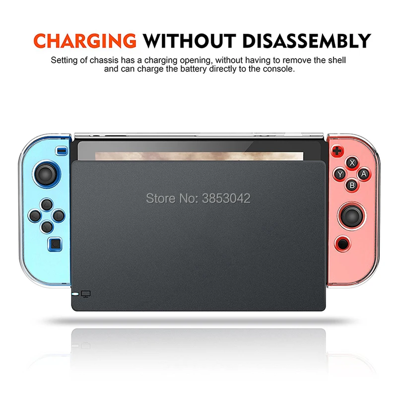 Жесткий защитный чехол из поликарбоната для kingd Switch NS NX чехол прозрачный Кристальный корпус консоль контроллер аксессуары с подставкой Чехол s