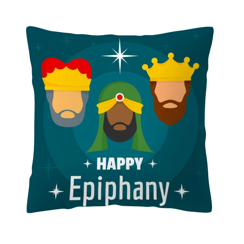 Throw Pillow Inches Balthazar Three Kings Восточный мудрец Библейский мультфильм детская Наволочка Две стороны печать украшение дома подушки