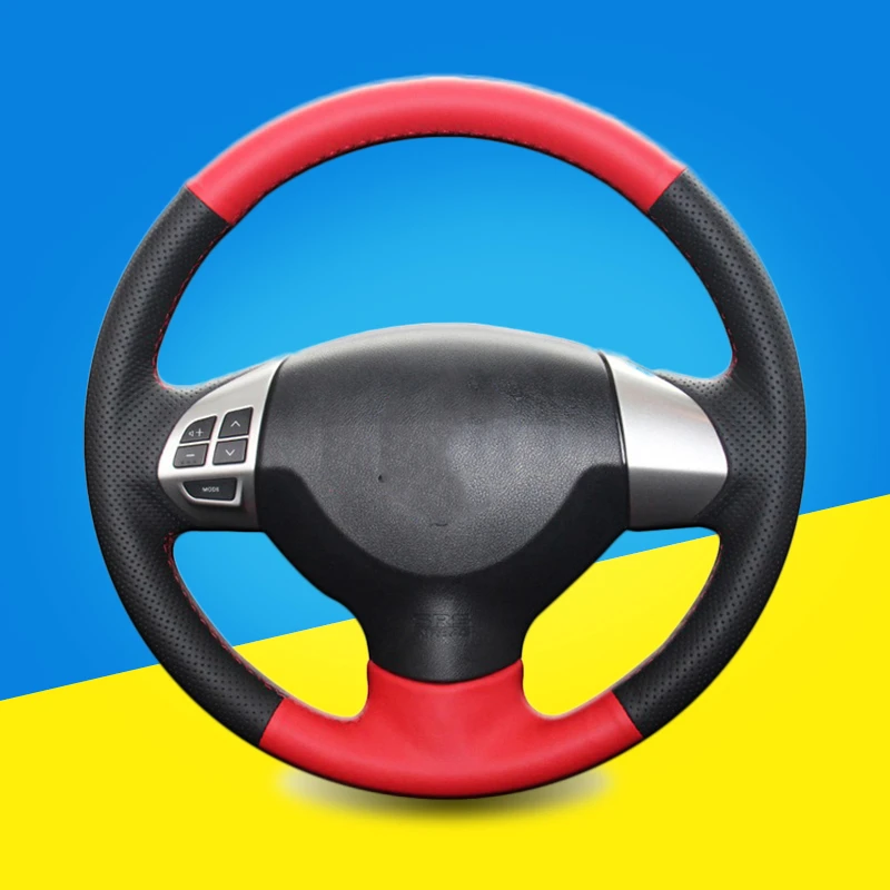Оплетка на руль автомобиля для Mitsubishi Lancer X 10 2007 2015 Outlander 2006 2013 ASX 2010 Colt 2008 кожа|Чехлы