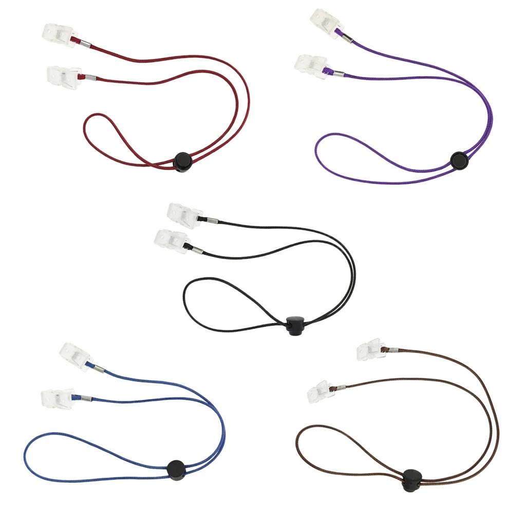 5x Adjustable Mealtime Dinner Napkin Clip Strap Lanyard Bib Holder Neck Chain Elderly Adults Kids Clothing Protector Tools