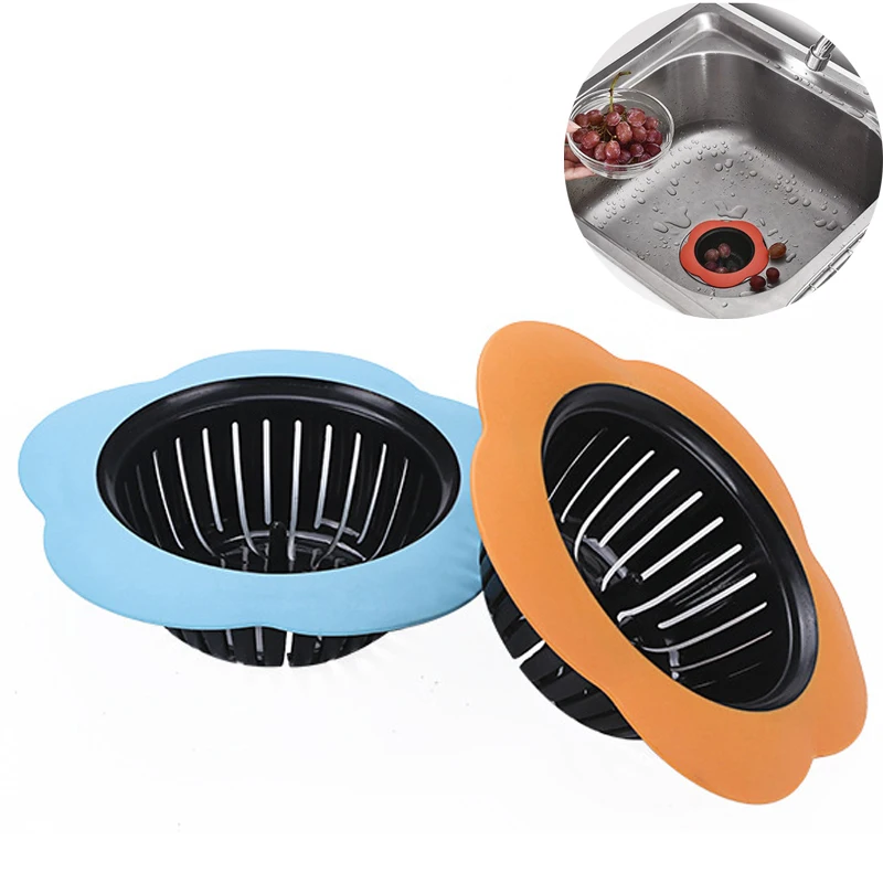11.3cm 4 Colors Drain Hair Stopper Cover Filter Sink Strainer Silicone Bath Kitchen Shower Use*1 Anti-clogging Floor | Дом и сад