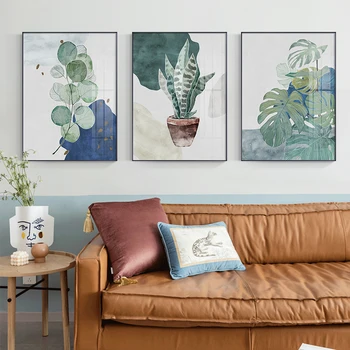 

Nordic Plants Watercolor Canvas Painting unique Poster Vintage Print Home Decor Wall Art Pictures For Living Room Bedroom Aisle