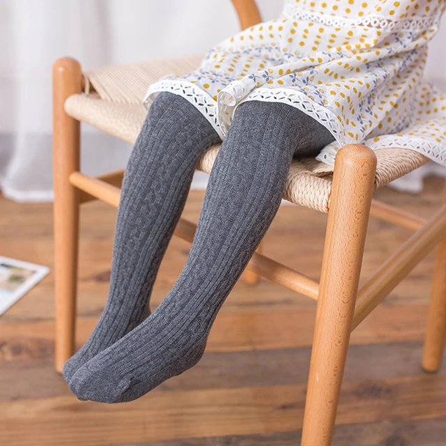 Tights Women Winter Woolen Knitted Pantyhose Twist Stockings Warm