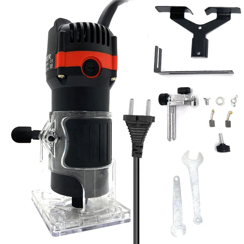 Multifunctional Electric Trimming Machine 800W Electromechanical Wood Milling Engraving Slotting Machine Woodworking Tools