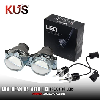 

New Version Single Low beam 3.0 inch Koito Q5 of H7 hid Projector lens with h7 led car model headlight modify free shipping