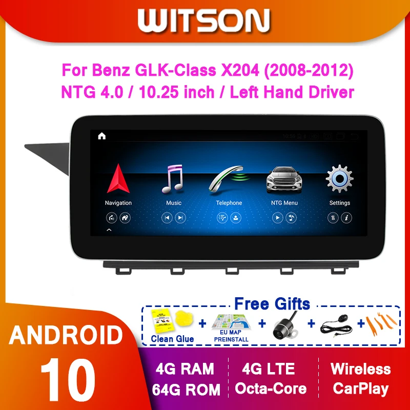 

WITSON Android 11 8 core GPS Navigation radio multimedia player For Benz 2008-2015 GLK-Class X204 touch screen 4+64GB