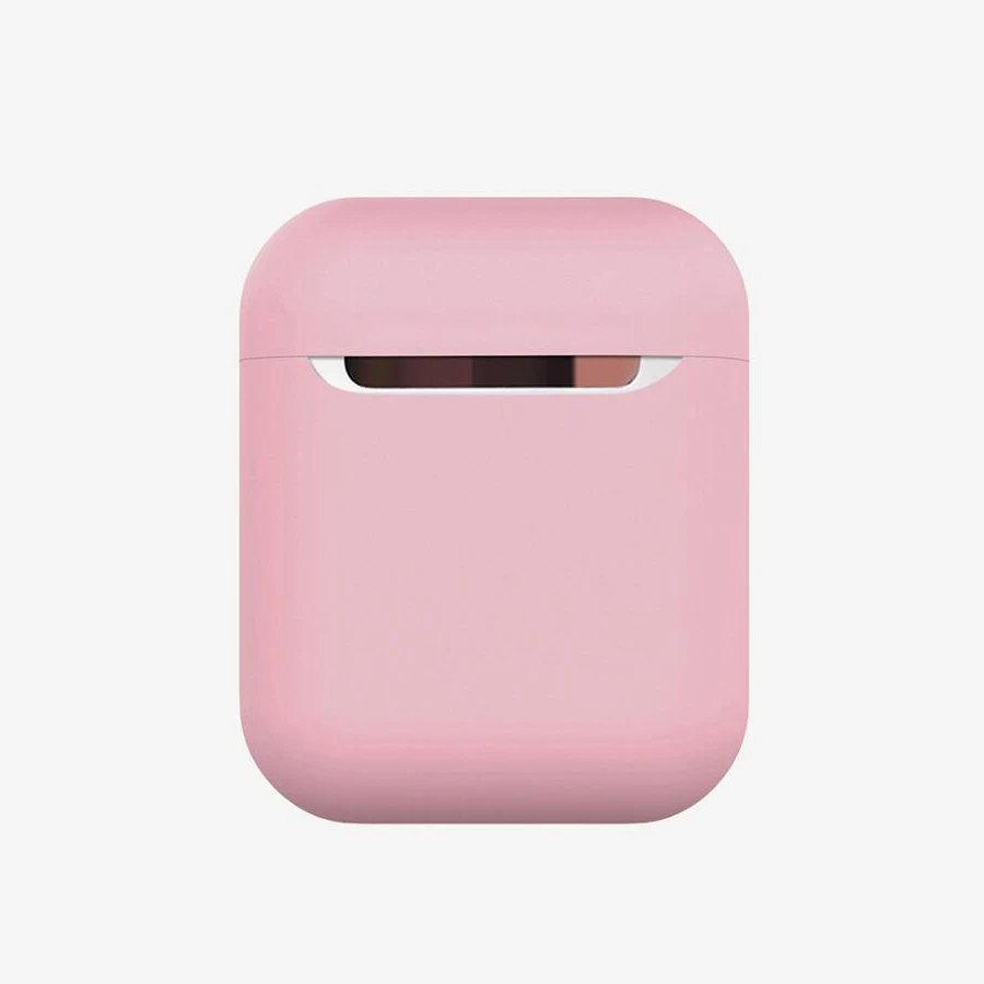Жидкий силиконовый чехол для Apple Airpods 2 чехла роскошный чехол Bluetooth наушники чехол для Air Pods защитная коробка - Цвет: Розовый