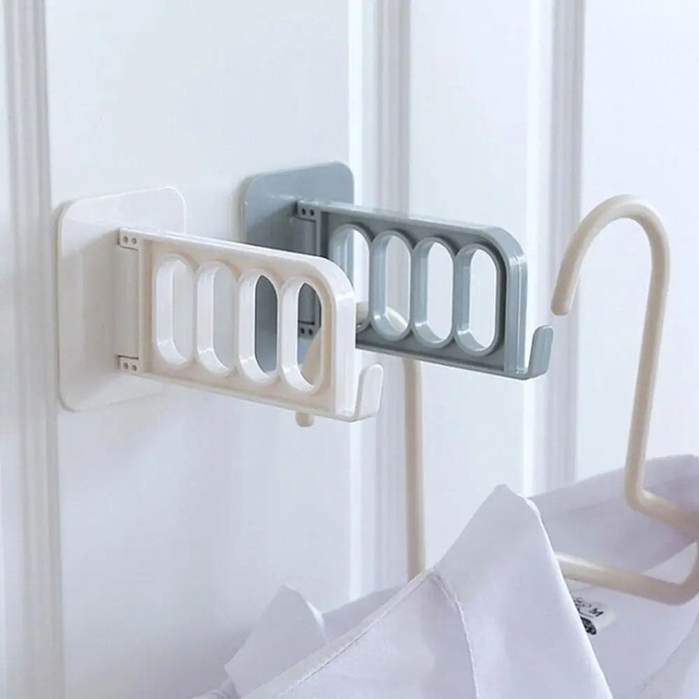 

Wall Mount Hanging Laundry Rack 4Hole Clothes Hanger Wall Mounted Clothes Dryer Punch-free Adhesive Laundry Rack Drying Rack