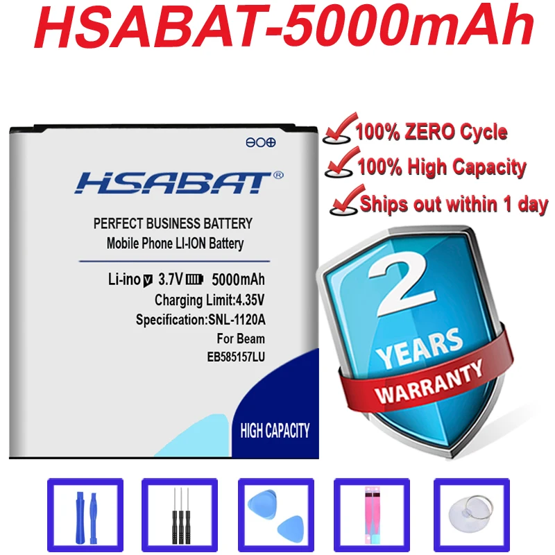 HSABAT 5000mAh EB585157LU Battery For Samsung Galaxy beam Win i8552 i8558 i8550 i869 i8530 E500 GT-I8530 i437 G3589 | Мобильные