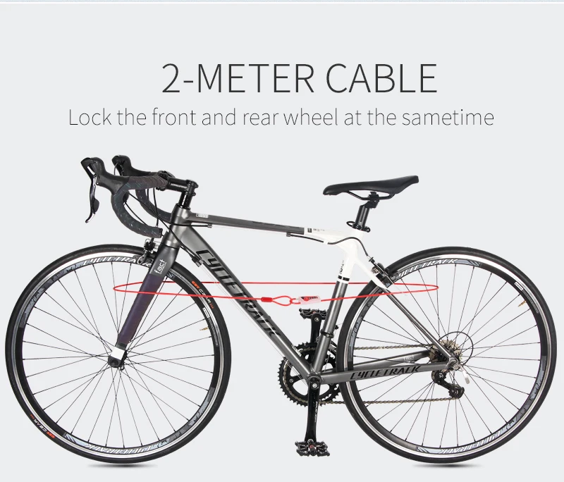 Bike Alloy Cable Lock 4-digit Password Anti-theft Lock MTB Road Bicycle Electric Bike Motorcycle Multi-purpose Security lock