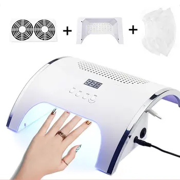 

80W Nail Vacuum Cleaner Two In One Light Therapy Machine Led Light Quick-Drying Nail Machine Nail Dryer Manicure Lamp
