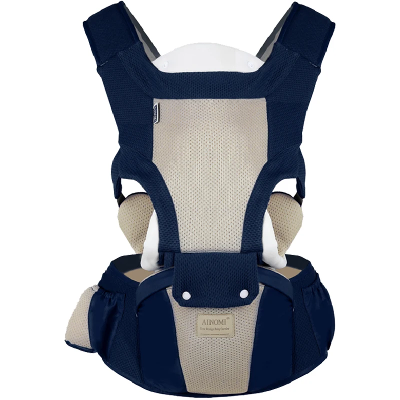 Dark blue Хомут для ergonomico для маленьких мальчиков и девочек, штаны для младенцев Регулируемый слинг для переноски - Цвет: Dark blue