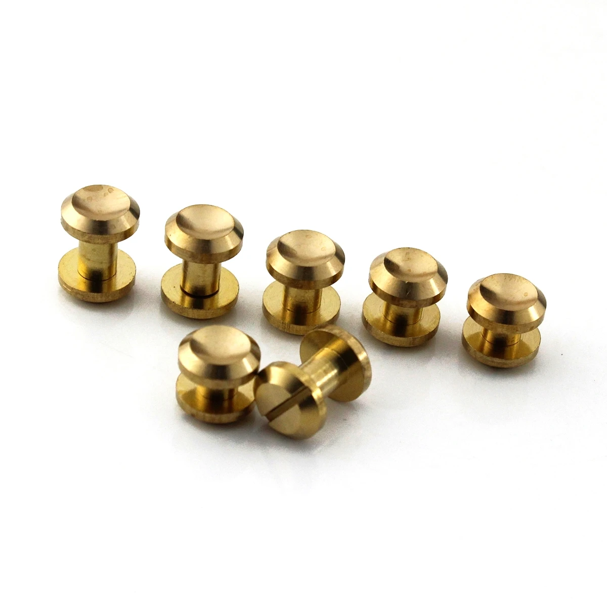 

10pcs Solid Brass Concave Head Binding Chicago Screws Nail Rivets for Photo Album Leather Craft Studs Belt Wallet Fasteners