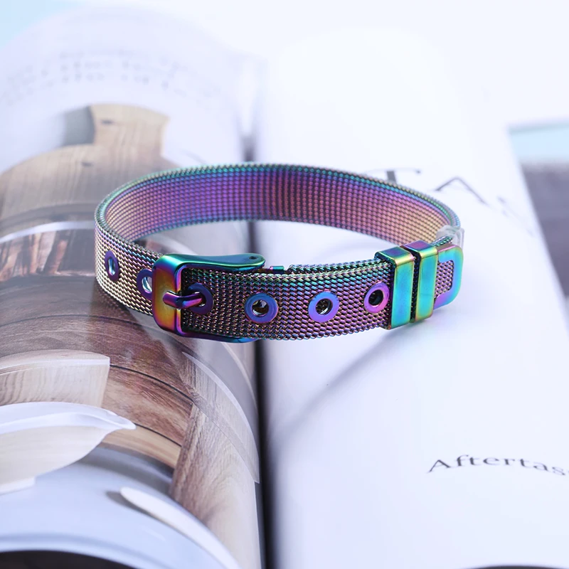 Bracelet Jewelry 10mm Stainless Steel Mesh For Women Men